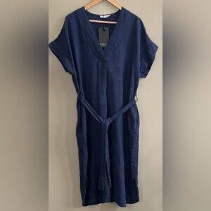 Brave + True Noa navy linen dress size large
